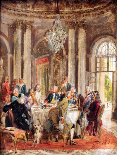 Tafelrunde Friedrichs II von Adolph Menzel